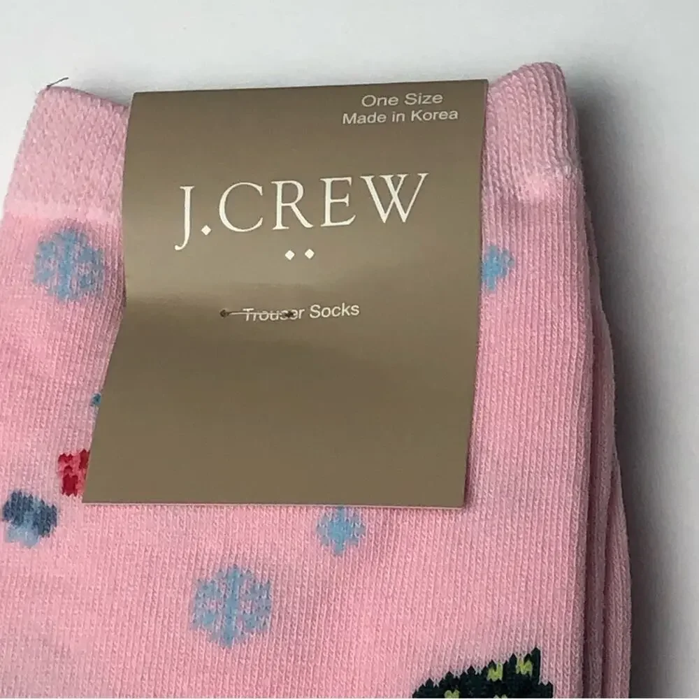 J.Crew Women's Christmas Holiday Theme style Trouser Socks One Size NWT